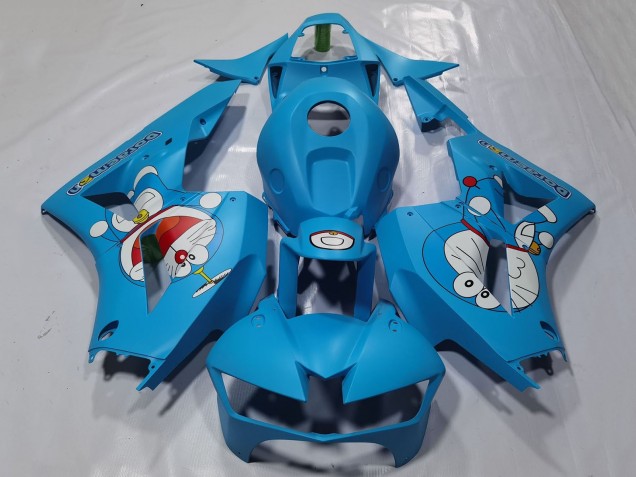 Erschwingliche Honda CBR600RR Motorrad Verkleidung 2013-2023 - Hellblau Doraemon
