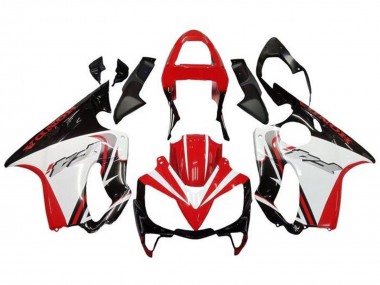 Erschwingliche Honda CBR600 F4i Motorrad Verkleidung 2001-2003 - Weiss Rot Glanzendes Schwarz