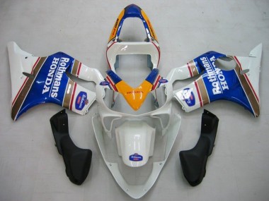 Erschwingliche Honda CBR600 F4i Motorrad Verkleidung 2001-2003 - Gelb Weiss Blau Rothmans