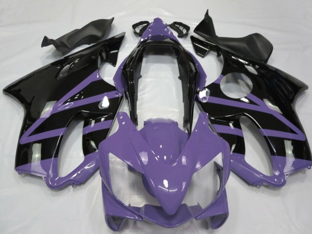 Erschwingliche Honda CBR600 F4i Motorrad Verkleidung 2004-2007 - Hellviolett Glanzendes Schwarz