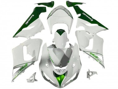 Erschwingliche Kawasaki ZX6R Motorrad Verkleidung 2005-2006 - Weiss Grun