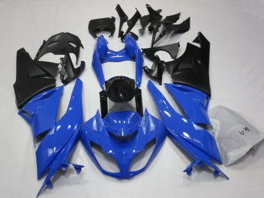 Erschwingliche Kawasaki ZX6R Motorrad Verkleidung 2007-2008 - Blau Schwarz Matt Schwarz