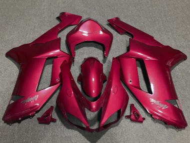 Erschwingliche Kawasaki ZX6R Motorrad Verkleidung 2007-2008 - Rot Chrome