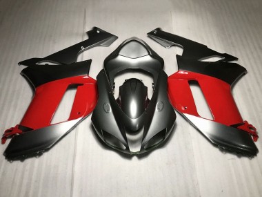 Erschwingliche Kawasaki ZX6R Motorrad Verkleidung 2007-2008 - Silber Rot