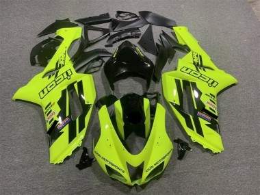 Erschwingliche Kawasaki ZX6R Motorrad Verkleidung 2007-2008 - Neon Gelb Schwarz Icon