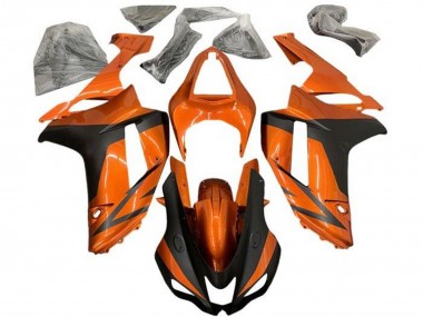 Erschwingliche Kawasaki ZX6R Motorrad Verkleidung 2007-2008 - Orange Matt Schwarz