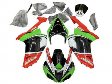 Erschwingliche Kawasaki ZX6R Motorrad Verkleidung 2007-2008 - Rot Grun Schwarz Weiss