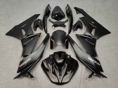 Erschwingliche Kawasaki ZX6R Motorrad Verkleidung 2009-2012 - Matt Schwarz Glanzendes Schwarz Weiss Rot