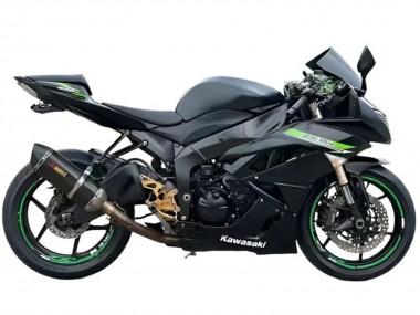Erschwingliche Kawasaki ZX6R Motorrad Verkleidung 2009-2012 - Matt Schwarz Grun