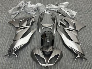 Erschwingliche Kawasaki ZX6R Motorrad Verkleidung 2009-2012 - Matt Silber Schwarz
