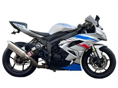 Erschwingliche Kawasaki ZX6R Motorrad Verkleidung 2009-2012 - Weiss Blau Rot Schwarz