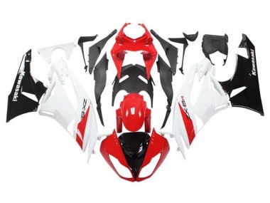 Erschwingliche Kawasaki ZX6R Motorrad Verkleidung 2009-2012 - Rot Weiss Schwarz