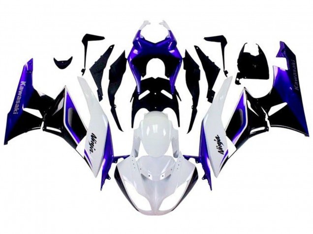 Erschwingliche Kawasaki ZX6R Motorrad Verkleidung 2009-2012 - Blau Weiss Schwarz
