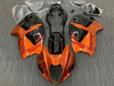 Erschwingliche Suzuki GSXR1000 Motorrad Verkleidung 1996-2007 - Orange Schwarz Rot