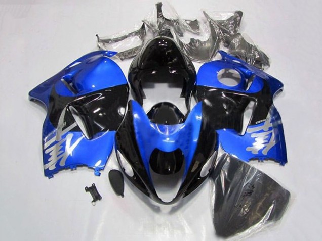 Erschwingliche Suzuki GSXR 1300 Hayabusa Motorrad Verkleidung 1996-2007 - Blau Chrome Schwarz