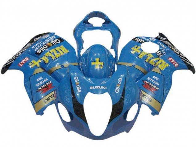 Erschwingliche Suzuki GSXR1000 Motorrad Verkleidung 1996-2007 - Blau Gold Schwarz Rizla