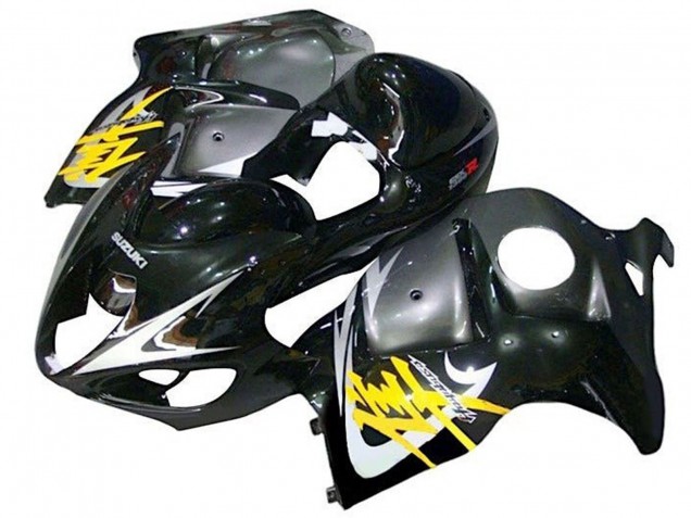 Erschwingliche Suzuki GSXR 1300 Hayabusa Motorrad Verkleidung 1996-2007 - Glanzendes Schwarz Silber Gelb
