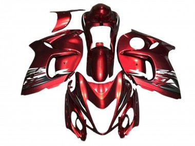Erschwingliche Suzuki GSXR 1300 Hayabusa Motorrad Verkleidung 2008-2020 - Rot Silber Weiss