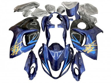 Erschwingliche Suzuki GSXR 1300 Hayabusa Motorrad Verkleidung 2008-2020 - Blau Schwarz Hellblau Gold