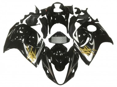 Erschwingliche Suzuki GSXR 1300 Hayabusa Motorrad Verkleidung 2008-2020 - Glanzendes Schwarz Silber Gold