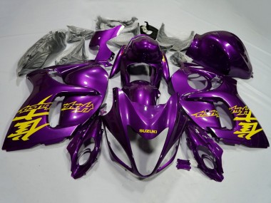 Erschwingliche Suzuki GSXR 1300 Hayabusa Motorrad Verkleidung 2008-2020 - Lila Gelb