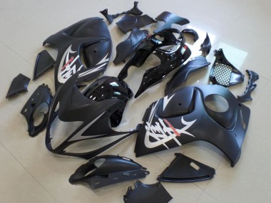 Erschwingliche Suzuki GSXR 1300 Hayabusa Motorrad Verkleidung 2008-2020 - Matt Schwarz Glanzendes Schwarz Silber