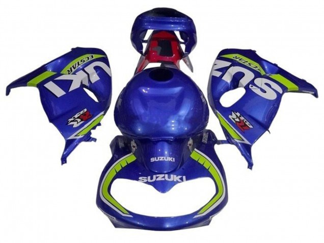 Erschwingliche Suzuki TL1000R Motorrad Verkleidung 1998-2003 - Blau Weiss Neon Gelb