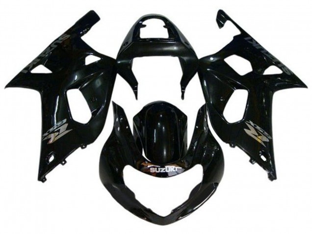 Erschwingliche Suzuki GSXR1000 Motorrad Verkleidung 2000-2002 - Glanzendes Schwarz Chrome