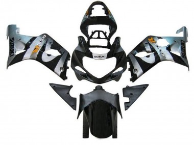Erschwingliche Suzuki GSXR1000 Motorrad Verkleidung 2000-2002 - Silber Schwarz Orange