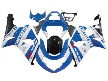 Erschwingliche Suzuki GSXR1000 Motorrad Verkleidung 2000-2002 - Weiss Hellblau Glanzendes Schwarz Rot