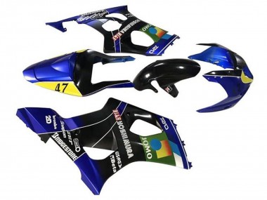 Erschwingliche Suzuki GSXR 1000 Motorrad Verkleidung 2003-2004 - Blau Gelb Schwarz JOMO