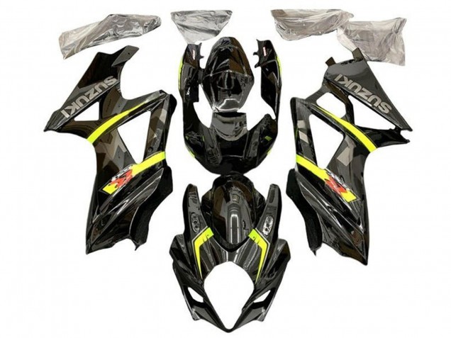 Erschwingliche Suzuki GSXR 1000 Motorrad Verkleidung 2005-2006 - Schwarz Gelb Grau