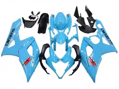 Erschwingliche Suzuki GSXR 1000 Motorrad Verkleidung 2005-2006 - Hellblau Schwarz Rot