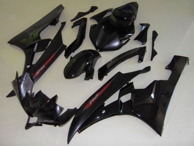 Erschwingliche Yamaha YZF R6 Motorrad Verkleidung 2006-2007 - Glanzendes Schwarz Matt Schwarz Rot OEM Stil