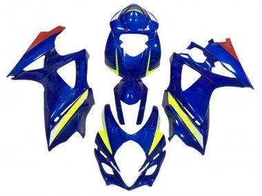 Erschwingliche Suzuki GSXR 1000 Motorrad Verkleidung 2005-2006 - Blau Gelb Rot