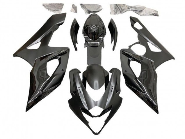 Erschwingliche Suzuki GSXR 1000 Motorrad Verkleidung 2005-2006 - Glanzendes Schwarz Half Matt Schwarz