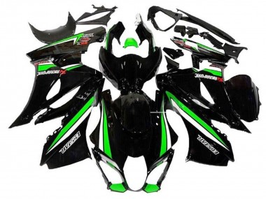 Erschwingliche Suzuki GSXR1000 Motorrad Verkleidung 2017-2024 - Schwarz Grun Weiss Streifen