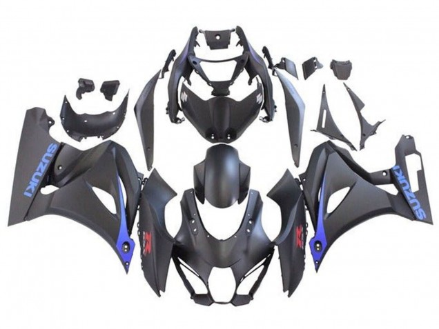 Erschwingliche Suzuki GSXR1000 Motorrad Verkleidung 2017-2024 - Matt Schwarz Blau
