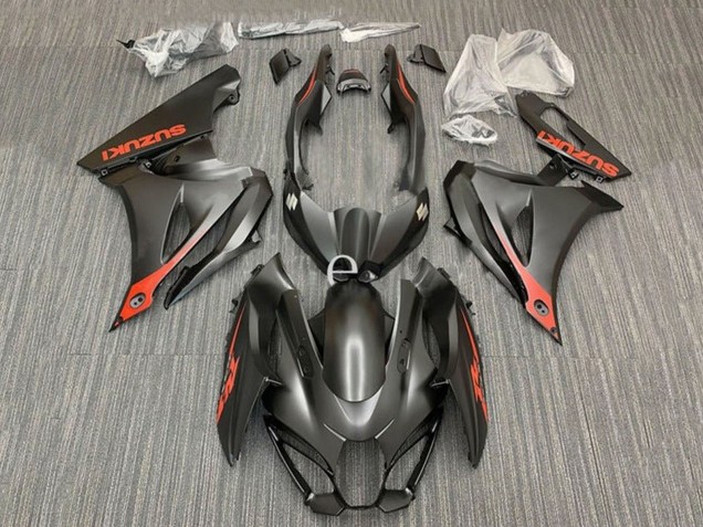 Erschwingliche Suzuki GSXR1000 Motorrad Verkleidung 2017-2024 - Matt Schwarz Rot
