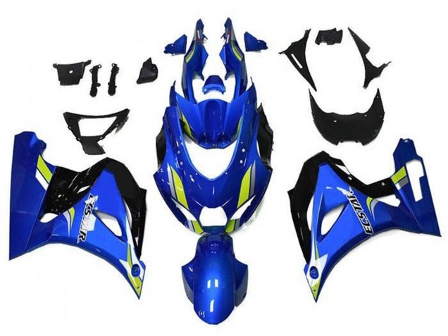 Erschwingliche Suzuki GSXR1000 Motorrad Verkleidung 2017-2024 - Blau Grun Schwarz Ecstar
