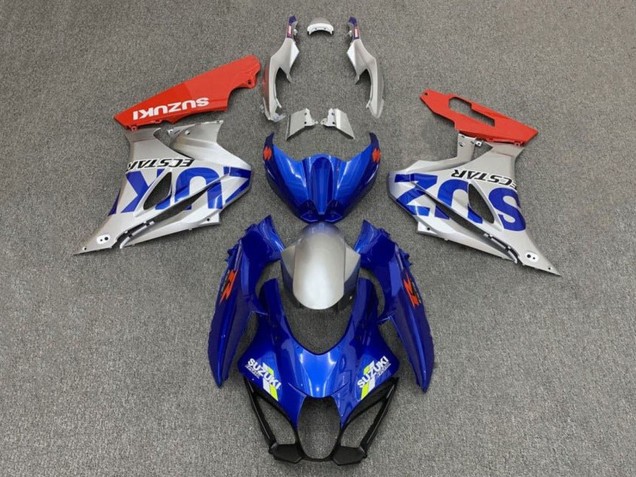 Erschwingliche Suzuki GSXR1000 Motorrad Verkleidung 2017-2024 - Blau Silber Rot