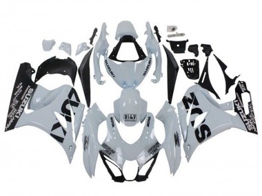 Erschwingliche Suzuki GSXR1000 Motorrad Verkleidung 2017-2024 - Weiss Schwarz