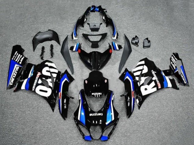 Erschwingliche Suzuki GSXR1000 Motorrad Verkleidung 2017-2024 - Schwarz Blau Weiss