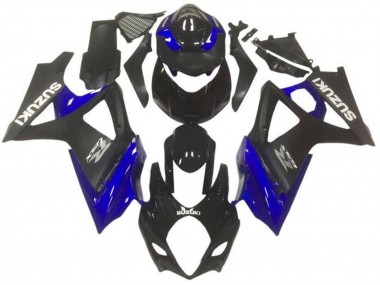 Erschwingliche Suzuki GSXR 1000 Motorrad Verkleidung 2007-2008 - Glanzendes Schwarz Matt Schwarz Blau Grau