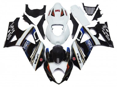 Erschwingliche Suzuki GSXR 1000 Motorrad Verkleidung 2007-2008 - Weiss Blau Schwarz Viru