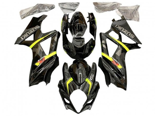 Erschwingliche Suzuki GSXR 1000 Motorrad Verkleidung 2007-2008 - Schwarz Gelb Rot Grau