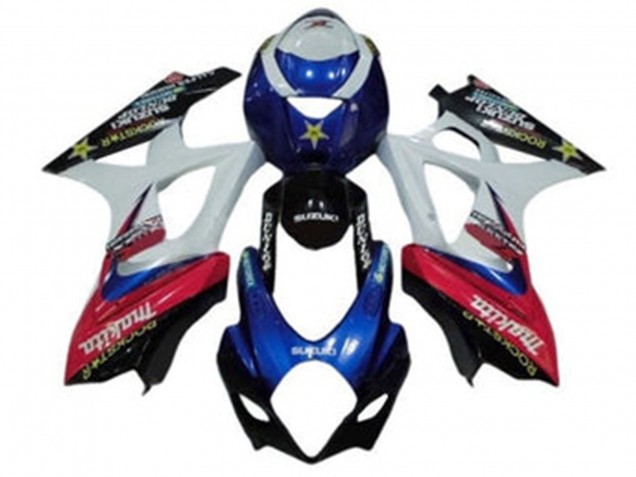 Erschwingliche Suzuki GSXR 1000 Motorrad Verkleidung 2007-2008 - Weiss Blau Rot Schwarz Makita