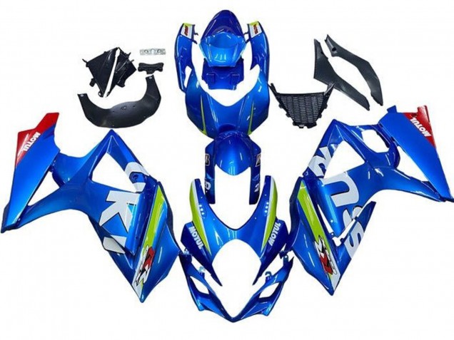 Erschwingliche Suzuki GSXR 1000 Motorrad Verkleidung 2007-2008 - Blau Weiss Grun Rot