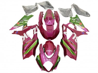 Erschwingliche Suzuki GSXR 1000 Motorrad Verkleidung 2007-2008 - Rosa Grun Weiss