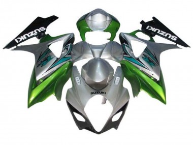 Erschwingliche Suzuki GSXR 1000 Motorrad Verkleidung 2007-2008 - Silber Grun Schwarz